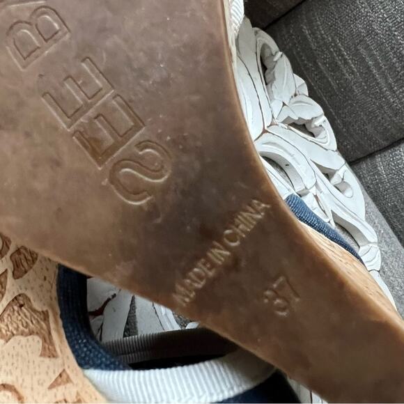 See by Chloe Platform Wedge Sandals Shoes Women’s 37 US 7 - Picture 13 of 14